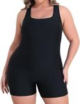 beautyin One Piece Bathing Suit for Women Plus Size Slimming Swimsuits Black