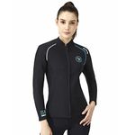 Wetsuit Top Women's 1.5mm Neoprene Wetsuits Jacket,Front Zipper Long Sleeves Diving Suit for Swimming,Snorkeling,Scuba Diving,Surfing(WM-L)