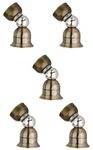 Met Craft Stainless Steel 3 Inch Bell Magnetic Door Stopper with Screws Pack of 5 (Antique)