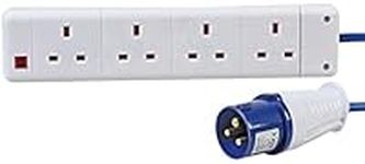 Pro Elec PEL00790 Extension Lead, 4 Gang to 16A Plug, 2 m