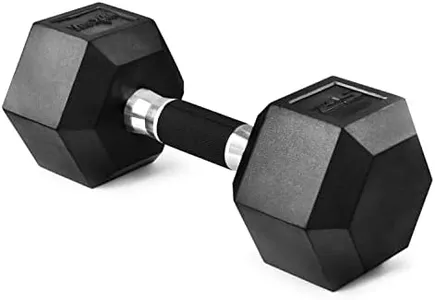 Yes4All Hex Dumbbell Rubber Grip - Premium heavy weight Dumbbell - 25lbs
