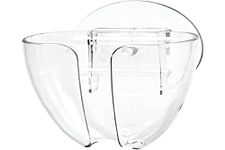 iDesign Kitchen Sink Suction Holder for Soap, Scrubbers - Clear, 2.5" x 3.5" x 6"