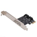 PCI-E SATA Card, Richer-R PCI-E Cards PCI Express to SATA 3.0 2-Port SATA III 6Gbps Expansion Adapter Boards with Full Speed of 6GBPS Bandwidth Transmission