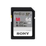 Sony 64GB SF-M Series UHS-II U3 V60 SDHC Digital Memory Card - Read 277MB/S Write 150MB/S SF-M64