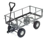 The Handy Garden Trolley THGT Steel Garden Cart 200kg Capacity with Puncture Proof Wheels and Fold Down Sides - 2 Year Guarantee