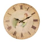 Premier Housewares Home To Roost Wall Clock, 29 cm