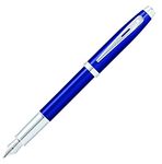 Sheaffer Gift 100 Glossy Blue Fountain pen with Chrome Plated Trim | Fountain Pen Medium Nib | Pen Set for Gift