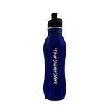 Savri Personalized Stainless Steel Sipper Water Bottle With Name engraved on it. Gift for Birthday, Rakshabandhan - Water Bottle for Kids, Adults, Gym, Mom, Dad, Brother, Sister, (Glossy Blue) 750ml.