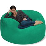 Chill Sack Bean Bag Chair: Giant Memory Foam Furniture Bags and Large Lounger - Big Sofa with Huge Water Resistant Soft Micro Suede Cover - Tide Pool, 5 feet