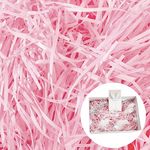 Cinvo 200 Grams Shredded Paper Shreds Confetti Raffia Tissue Paper Fine Cut Strands for Gift Box Decoration Packaging Filler Hamper Filling Stuffing Party Supplies Easter Holiday Decor(Pink)