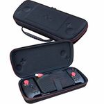 ButterFox Extra Large Switch Case for Nintendo Switch, Fits Hori Split Pad Pro or Nintendo Pro Controller, Wall Charger AC Adapter, 8 Game Card Holders - Red/Black