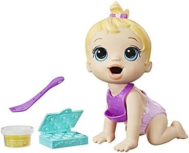 Baby Alive Lil Snacks Doll - Blonde Hair - Eats and Poops Snack-Themed 8-Inch Baby Doll, Snack Box Mold - Nuturing Dolls and Toys for Kids - F2617 - Ages 3+