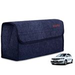 MohRee Felt Car Boot Organizer,Car Space Organizer Back Seat,Car Trunk Bag Organisers ,Car Storage Box, Bag Organiser Box,Car Dicky Travel Accessories For Long Trips,Car Tool Kit Bag Long Drive,Blue