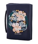 Creative Brands Faithworks - Canvas Bible Cover with Carry Handle French Press Mornings Gifts of Faith Collection, 7 x 10-Inch, Wonderfully Made