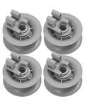 611666 Dishwasher Upper Rack Roller Fit for Bosch Dishwasher Models Replace 00611666 PS8727423 00165313 165313 AH3477770 EA3477770 AP4355370 PS3477770, 4Pcs