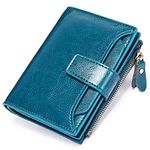 FALAN MULE Small Wallet for Women Genuine Leather Bifold Compact RFID Blocking Small Womens Wallet