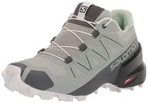 SALOMON Women's Speedcross Trail Running Shoe, Wrought Iron/Spray/White, 6 UK