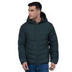 Red Tape Casual Padded Polyester Jacket with Hood for Men | Stylish, Cozy and Comfortable_RFJ0226-Green Large