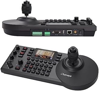 Chameye PTZ Camera Controller PoE 4D Joystick Camera Control with 3-inch LCD Screen for Church Worship Live Streaming Network Keyboard, E300 Black (NDI Upgradeable)