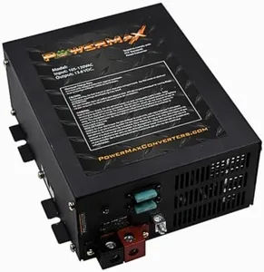 PowerMax PM3-45Power Supply, AC to DC Converter 110/120 VAC to DC 0-12 Volt 45Amp, Battery Charger with 3 Stage Smart Charging Mode, Built-in Cooling Fan and LED Indicator Light, Lithium Compatible