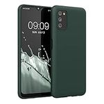 kwmobile Case Compatible with Samsung Galaxy A03s Case - Soft Slim Protective TPU Silicone Cover - Moss Green