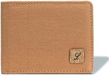 Lanyani RFID Wallets Bifold Simple, Canvas brown, small, Casual