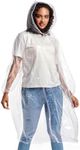 Disposable Rain Ponchos for Adults 