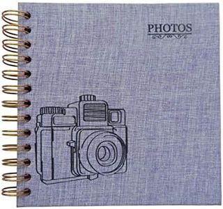 Enyuwlcm Linen Small Self Adhesive Scrapbook with Black Pages 4 x 6 Handmade Photo Album DIY Album Book Suitable for School Kids Baby Girl 40 Pages Purple