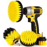 4 Pack Drill Brush Attachment Kit - Drill Brush Power Scrubber for Cleaning Bathroom, Pool Tile, Flooring, Brick, Ceramic, Marble & Grout All Purpose Drill Scrub Brush