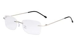 Eyekepper Ladies Frameless Eyeglasses - Lightweight Rimless Eyewear Women Silver