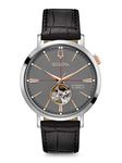 Bulova Mens Analogue Automatic Watch with Leather Strap 98A187