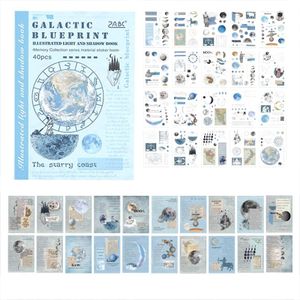 Bomichi Vintage Stickers with Theme The Starry Coast,Stickers for Scrapbook,Journals,Holiday Decor, DIY Crafts,Water Bottle