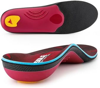 VALSOLE Orthotic Insole for Men Women,Plantar Fasciitis Arch Support Insole,for Flat Feet,Metatarsalgia,Heel Pain,Shock Absorption Comfortable Inserts (Red and Black, UK-11-29.4cm(11.6in))