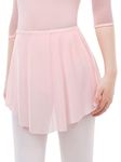 Ballet Skirt Women Girls Stretchy Dance Skirts for Toddler Adult Mesh Ballerina Skirt with Pull-on Waistband