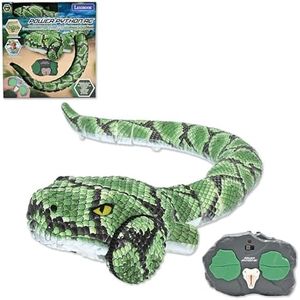 Lexibook, Power Python RC, Serpiente pitón radiocontrolada, Se desplaza por el Suelo y en el Agua a 5 km/h, Modos terrestre y acuático, Impermeable, Extensible hasta 75 cm, Verde, SNAKE01