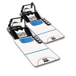 Saucer King Game Set: Official Hockey Experience with 2 Nets, 2 Launch Pads, 8 Logo'd Pucks - Durable Steel & Plastic Construction - Creativity Unleashed