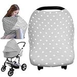 Carseat Canopy Cover - Baby Car Seat Canopy KeaBabies - All-in-1 Nursing Breastfeeding Covers Up - Baby Car Seat Canopies for Boys, Girls - Stroller Covers - Shopping Cart Cover (Starry Charm)