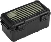 Cigar Caddy Waterproof Travel Cigar Humidor Box for 15 Cigars, First Responders Series, Military