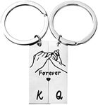 Govind Craft Couples Gift Keychain Cute Mini Matching Promise Key Ring King Queen Forever Love Heart Jewelry for Him Her Girlfriend Boyfriend Husband Wife Present for Birthday, Anniversary, Valentine, Christmas