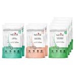 Nesta 80 Refreshing Facial Wet Wipes in 3 Natural Ingredients, Hydrating Mint, Moisturising Sandalwood and Soothing Cucumber Extracts - 10 Wipes in each Pack (2 Mint, 2 Sandalwood & 4 Cucumber Packs)