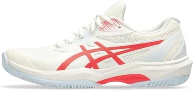 ASICS Women's Game FlyteFoam Pickleball Shoes, 10, Cream/Flash RED