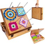 OCPO HOME 15" Crochet Blocking Board with Drawer Drawer & 20 Pegs