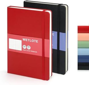 WETLOTE Leather Hardcover Lined Journal Notebook 2 Pack, A5 Notebook College Ruled Writing Journals 212 Pages, Large Lined Notebooks for Women Men School College Office Journaling