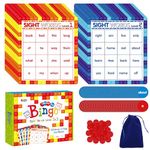 Sight Word Bingo Game, 120 Sight Words Learn to Read Level 1 & Level 2 Bingo Board Game Dolch's & Fry's Words Lists for Kindergarten and Preschool Kids 4-8, Perfect for Classroom & At Home