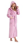 CityComfort Dressing Gowns For Women, Soft Fleece Women's Robes (Light Orchid, S)