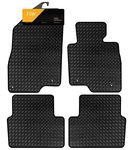 FSW - Tailored Mats - Fits MAZDA 3 2013-2018 - HEAVY DUTY 3mm Rubber Matting - Anti Slip Mat - Waterproof, Non Slip Car Floor Mat, Fitted with Clips & Anti Slip Backing - 4 Rubber Floor Mat Set