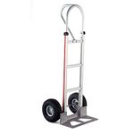 Magline HMK15AUA4 Aluminum Hand Truck, Vertical Loop Handle, Pneumatic Wheels, 500lbs Capacity