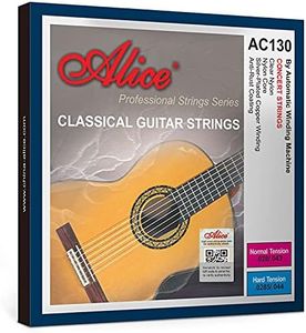 Alice 2 Pack Classical Guitar Strings, Nylon Classical Guitar Strings 6 String Silver Plated Copper & Winding Anti-Rust Coating, Hard Tension