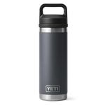 YETI Rambler Bottle Chug, Vacuum Insulated Stainless Steel Bottle with Leakproof Chug Cap, Charcoal, 18 oz (532 ml)