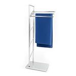 Apollo Towel Rack, Freestanding, Three-Arm Towel Rail, Heavy Base, Chrome-Plated Steel (38 x 20 x 93 cm)